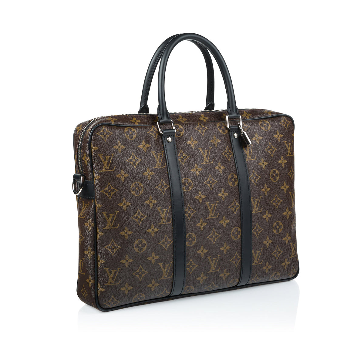 Monogram Macassar Porte Documents Voyage PM