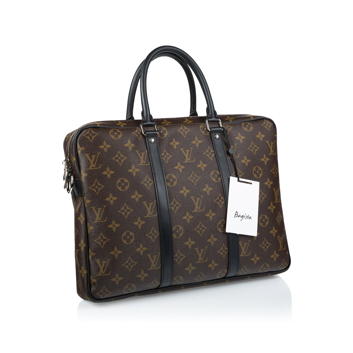 Monogram Macassar Porte Documents Voyage PM