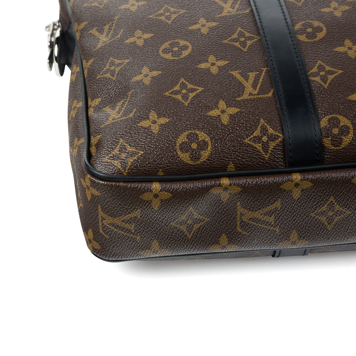 Monogram Macassar Porte Documents Voyage PM
