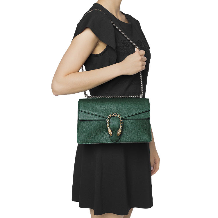 (WMNS) GUCCI Dionysus SeriesSingle Shoulder Bag Small Green 400249-CAOGX-3120