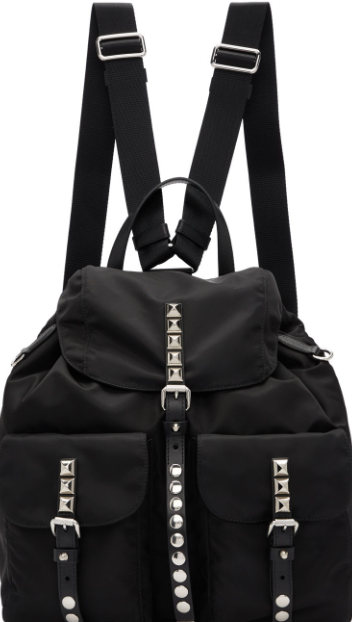 Prada Black Nylon Backpack Black