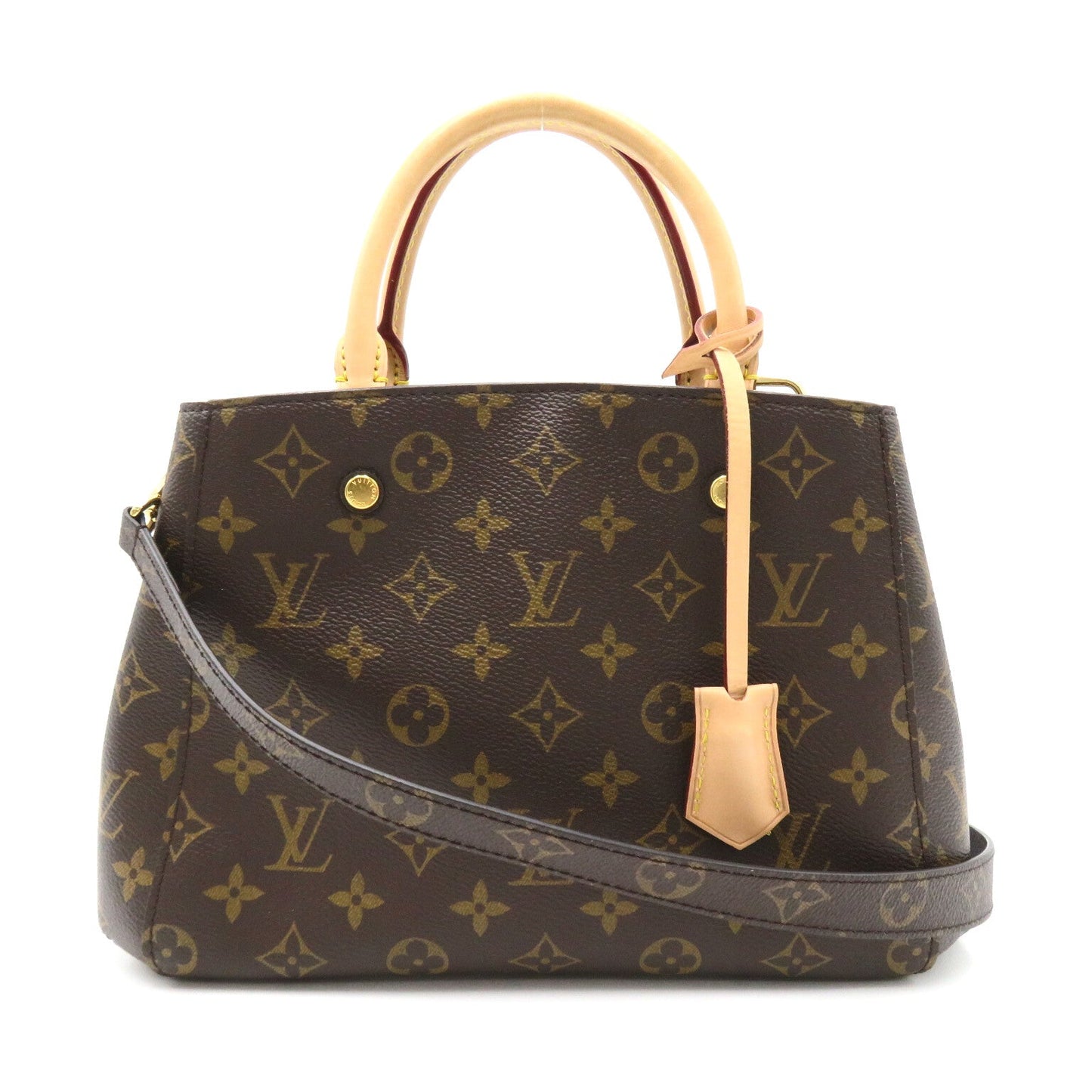 Louis Vuitton Montaigne BB  Bag 2w Shoulder Tote Bag PVC Coated Canvas Monogram  Brown M41055