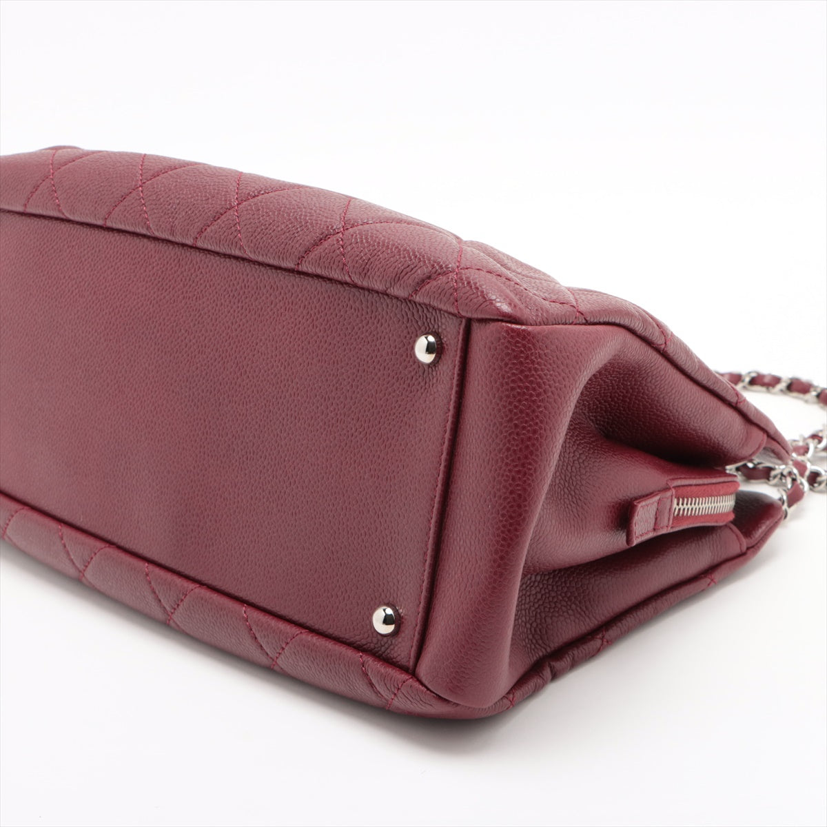 Chanel Matrasse Caviar S Tote Bag Coco Bordeaux Silver  14th