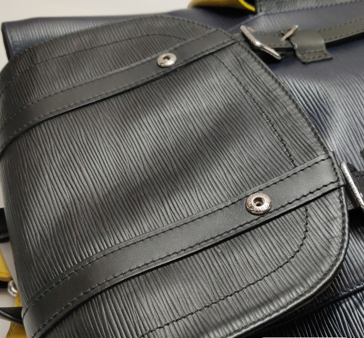 Preloved Louis Vuitton (LV) Christopher EPI leather backpack black 33.5cm*45cm*13cm 250318781110131