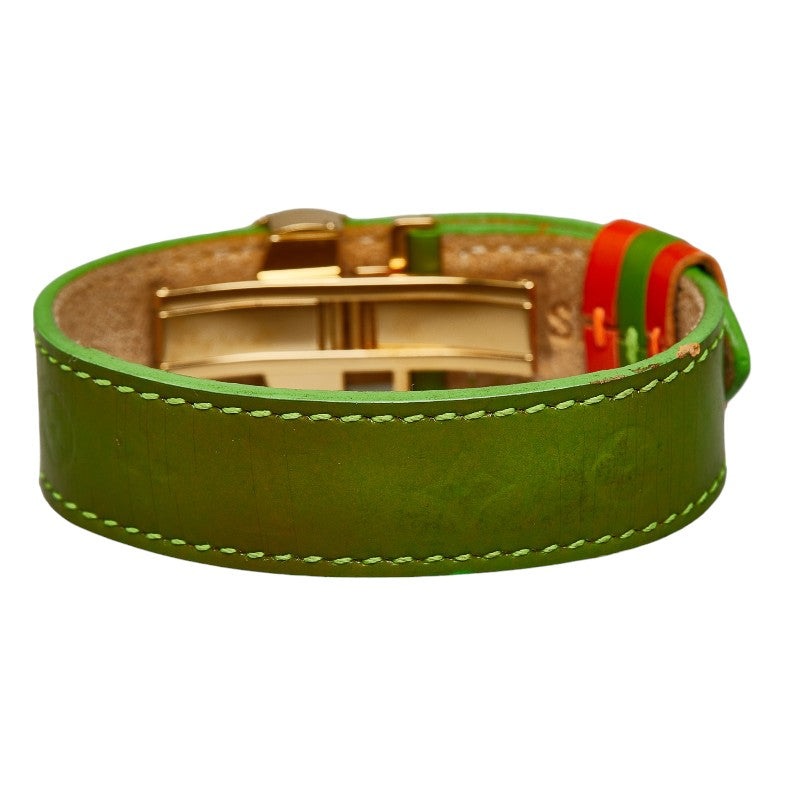 Louis Vuitton Monogram -Rack Bracelet M91931 Green Orange G Leather  Louis Vuitton