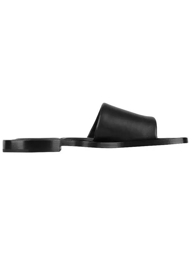 Luxury Balenciaga  Void Leather Slippers Black