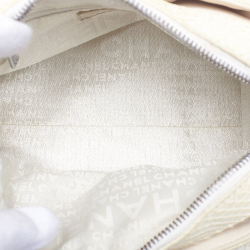 CHANEL 【CHANEL】 Coco Chantrot LinenPython White (Silver G ) Tote Bag   Bag  Hybrid Bag 【 Ship】 Jaipur Yogyakarta Online