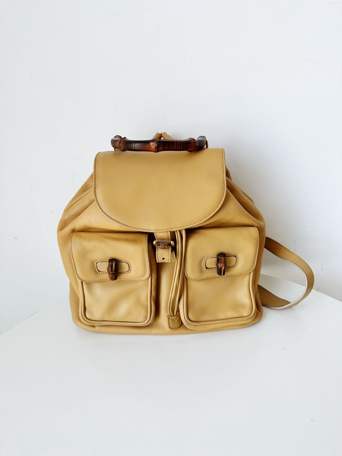 Gucci bamboo backpack yellow *cm
