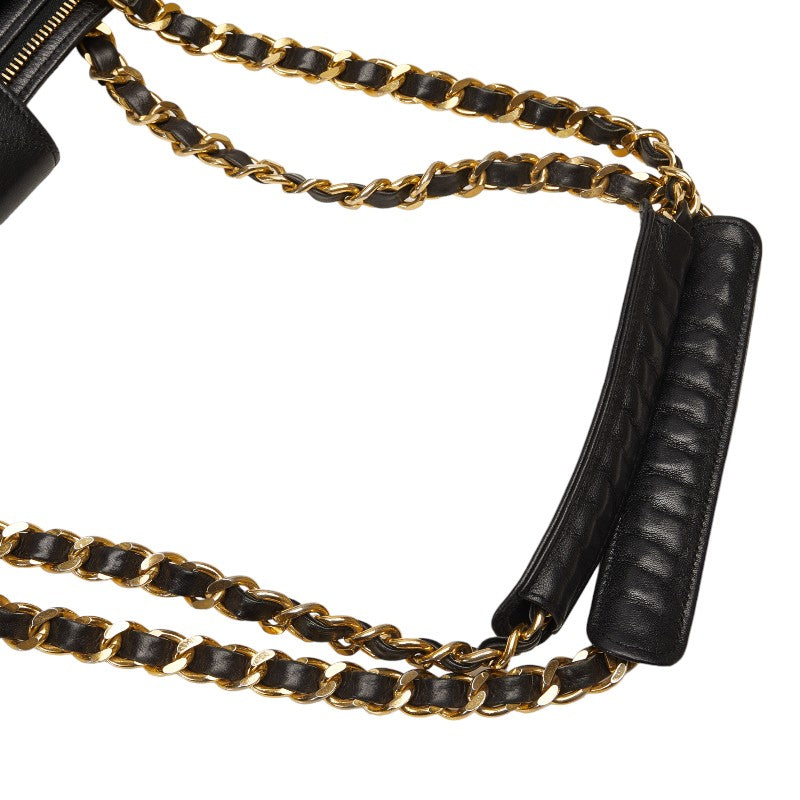 Chanel Super Model Bag Coco Chain Tote Bag One-Shoulder Bag Black Leather  CHANEL