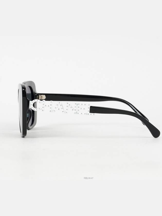 Crystal lettering sunglasses black 74455 Chanel