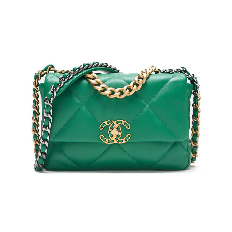 CHANEL 【CHANEL】 CHANEL 19 Matrasse 2w Chain Sder  Green (Gen  Silver Gold) Tote Bag  Start Bag  Bag Hybrid 【 Ship】 Netherlands Online