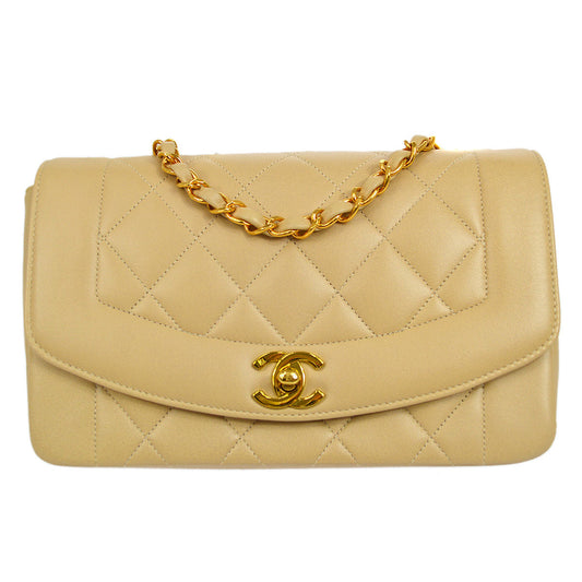 Chanel 1994-1996 Lambskin Small Diana Shoulder Bag
