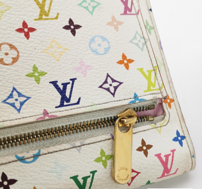 Preloved Louis Vuitton (LV) Beverly multicolor wallet white 23042478282791