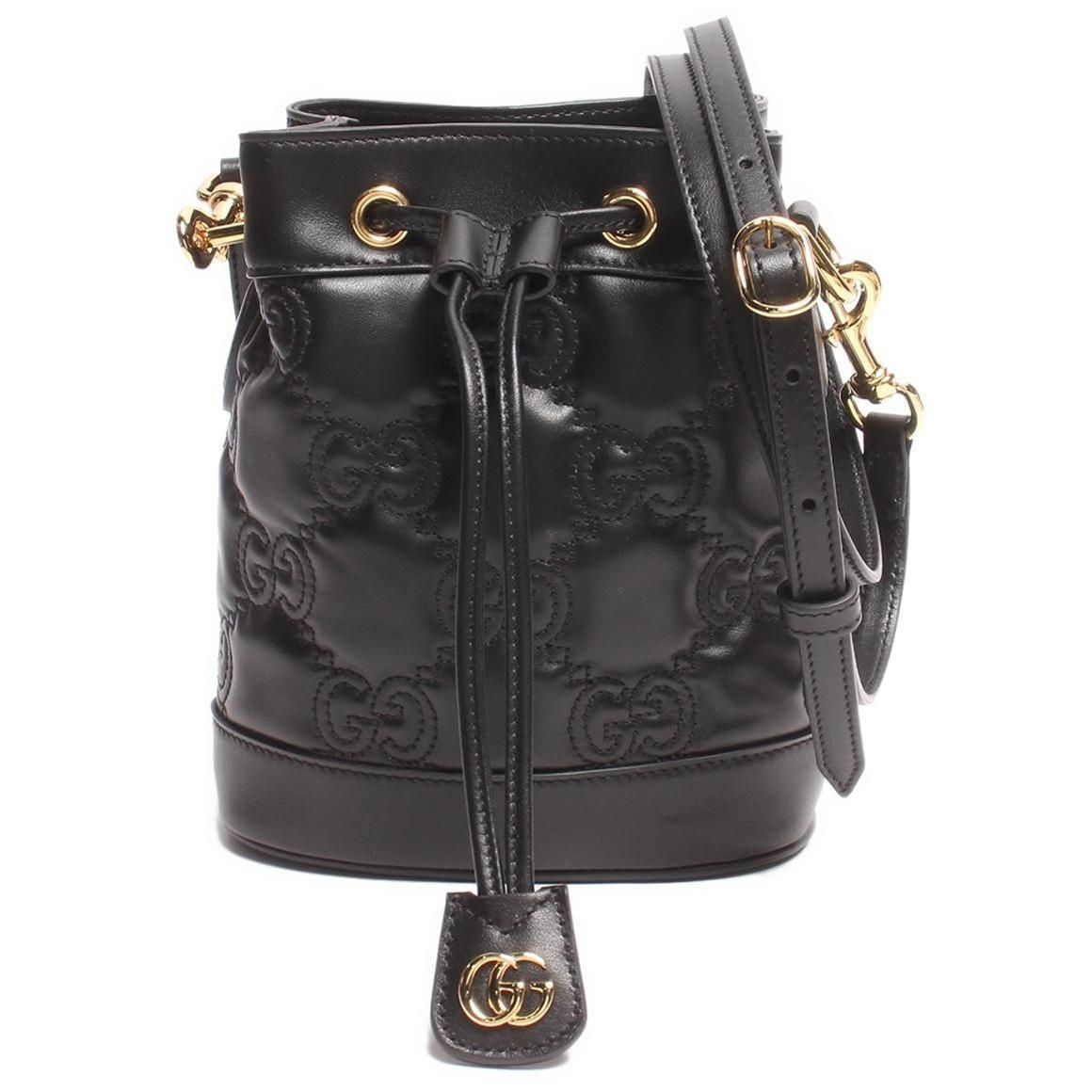 Gucci GG Matelassé Bucket Bag | Black ITBMVLXBXO
