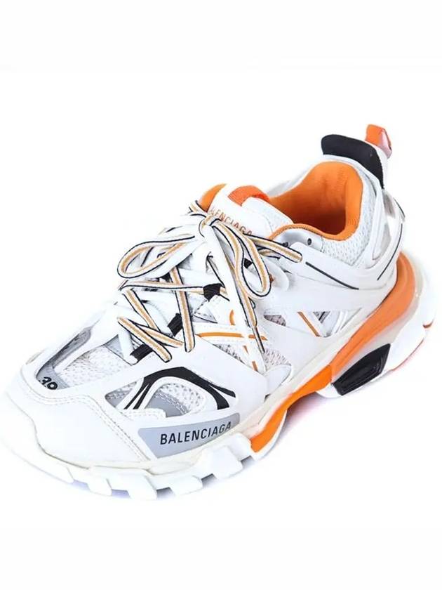 Luxury Balenciaga  Track Low Top Sneakers White Orange