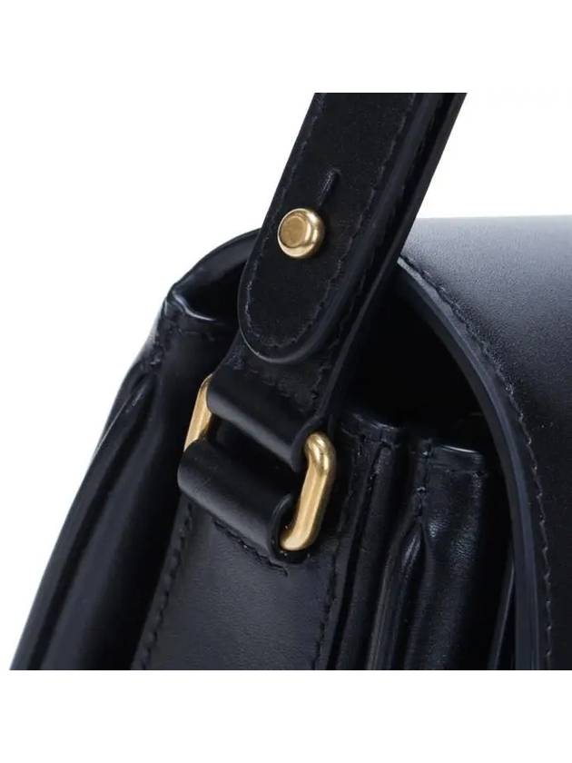 Luxury Balenciaga  WoMen's BB Buckle Flap Shoulder Bag Black