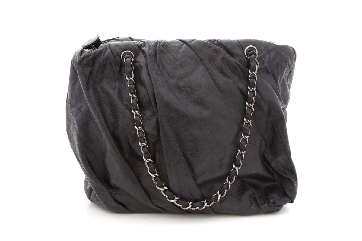 Chanel 2009 Black Twisted Tote HandBag