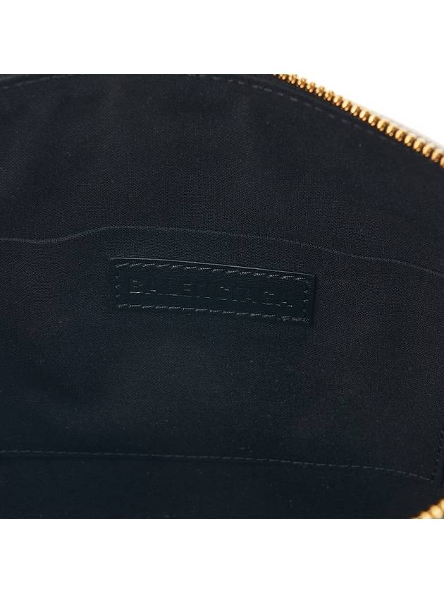 Luxury Balenciaga  Logo Print Jumbo Pouch Bag Ivory