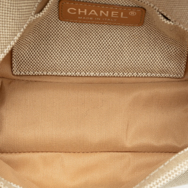 Chanel None.5 Camellia Chain One-Shoulder Bag Yellow Gr Canvas Patent Leather  Chanel