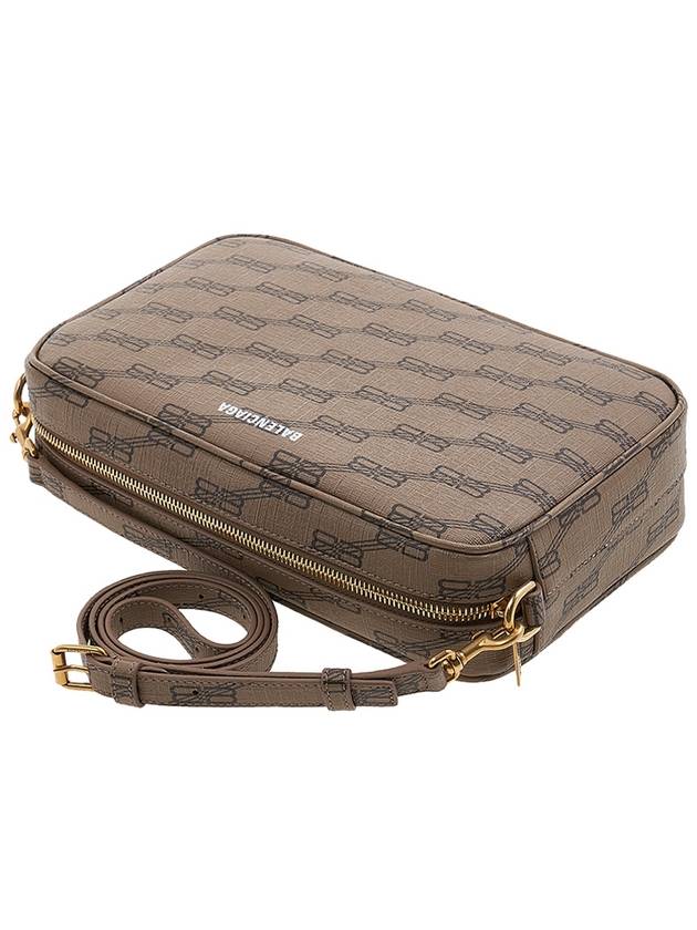 Luxury Balenciaga  Monogram Logo Camera Cross Bag Beige