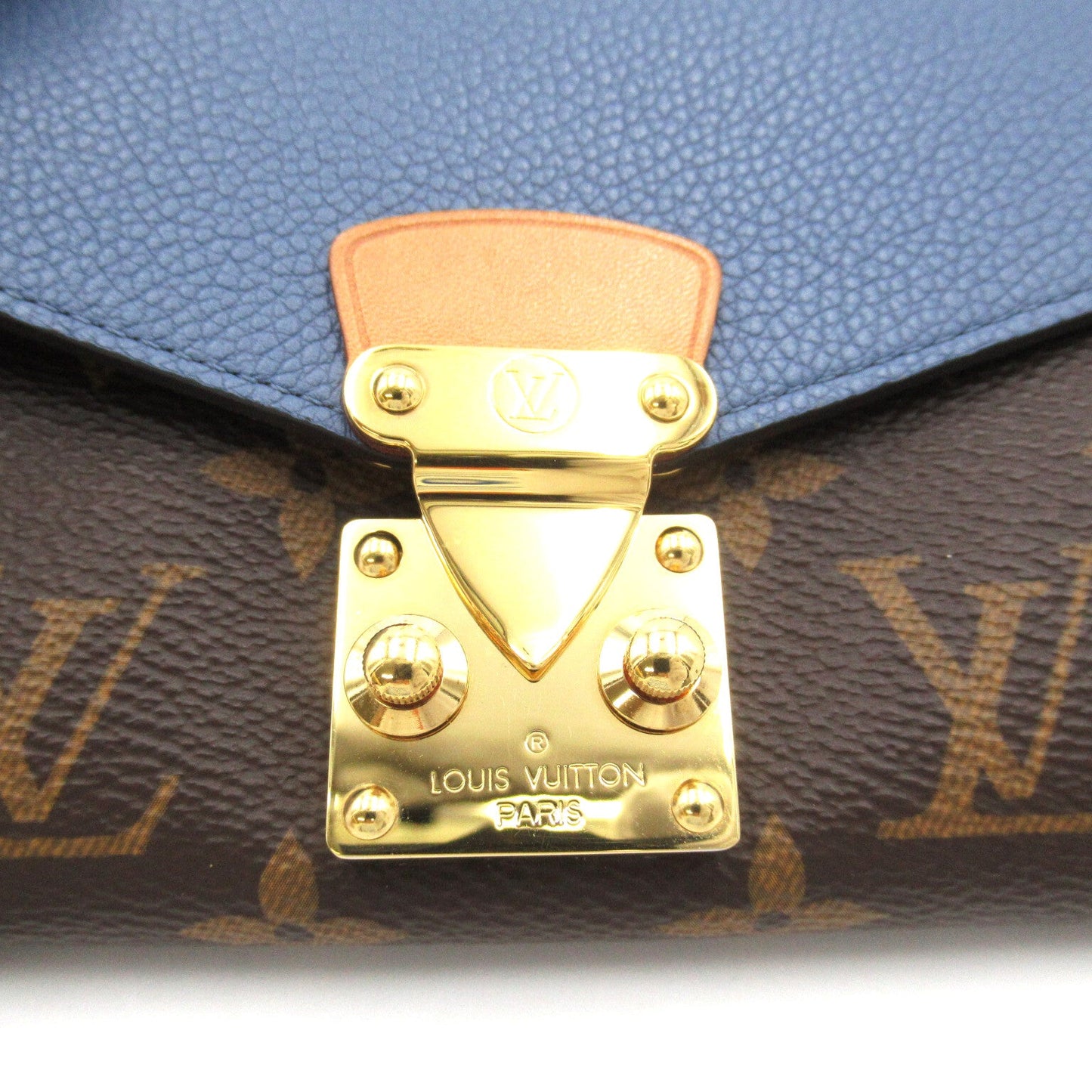 Louis Vuitton Portefolio Pallas Double Fold Wallet Wallet PVC Coated Canvas Monogram   Brown / Blue M63940
