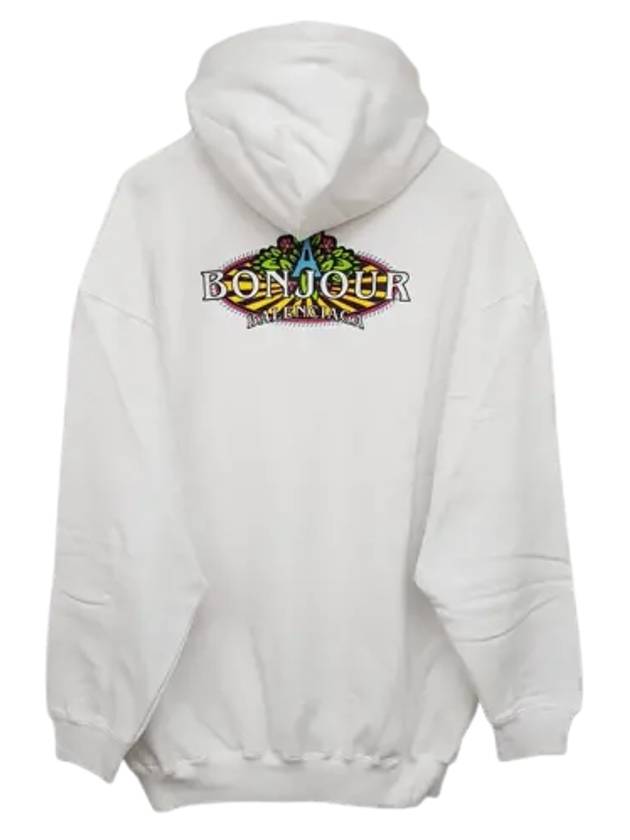 Luxury Balenciaga  Bonjour Oversized Hoodie White