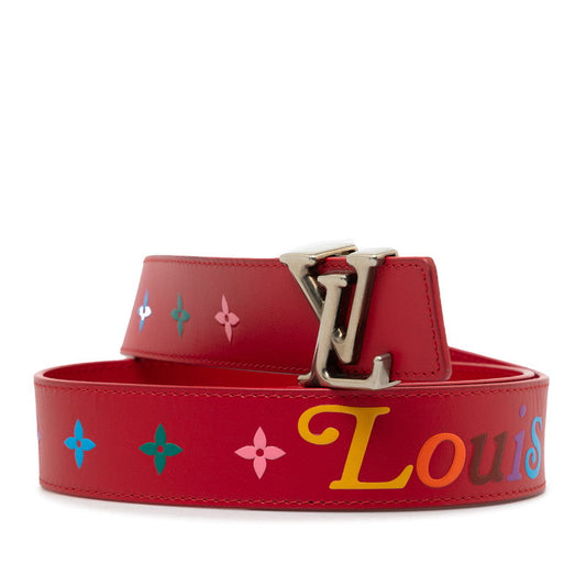 Louis Vuitton Monogram New Wave Sanctuary Belt 32/80 M0096 Red Multicolor Leather  Louis Vuitton