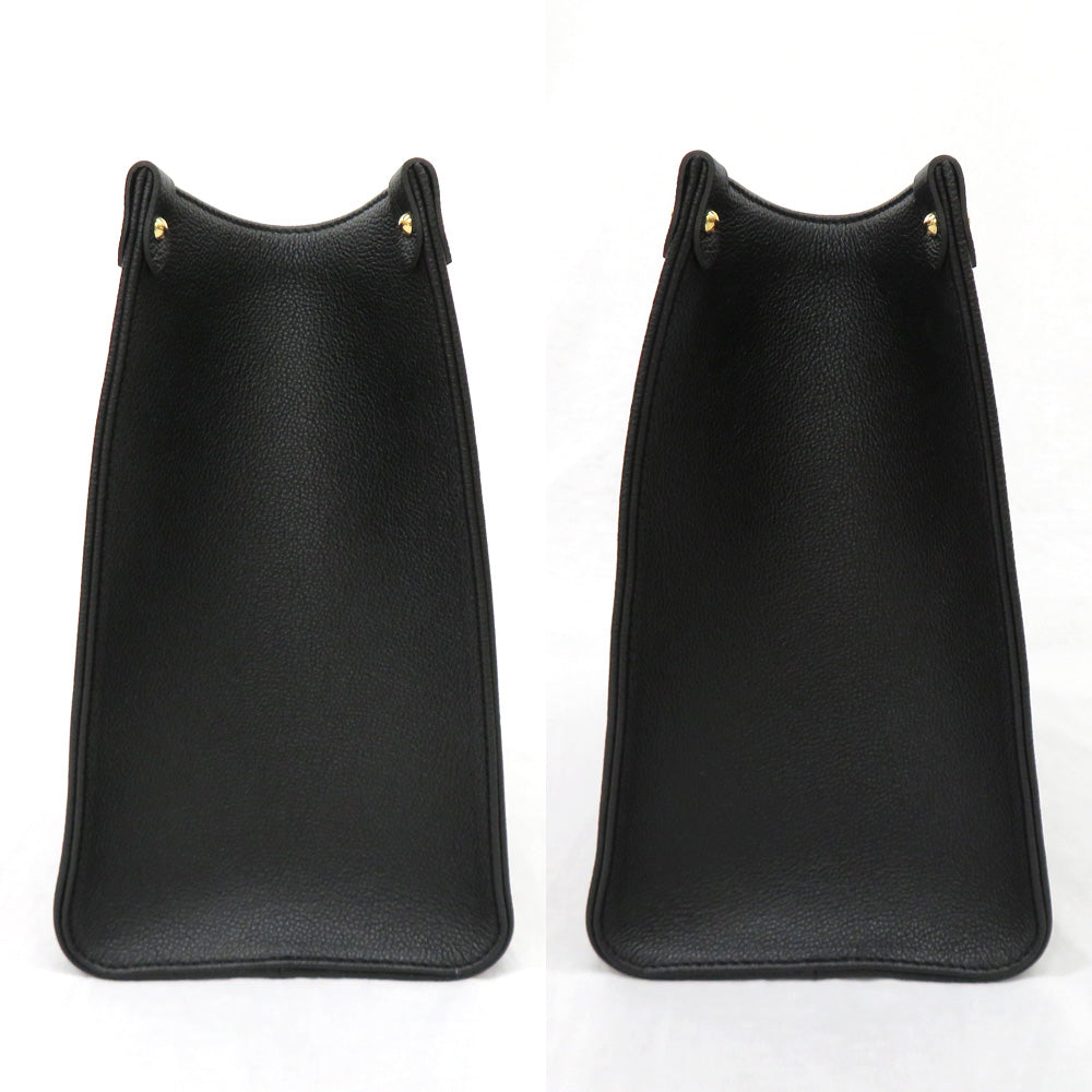 Louis Vuitton On The Go MM M45495 Bi-colour Monogram Emplant Black/Beige Tote Bag 2WAY Shoulder Bag Leather  Mens New Unused]