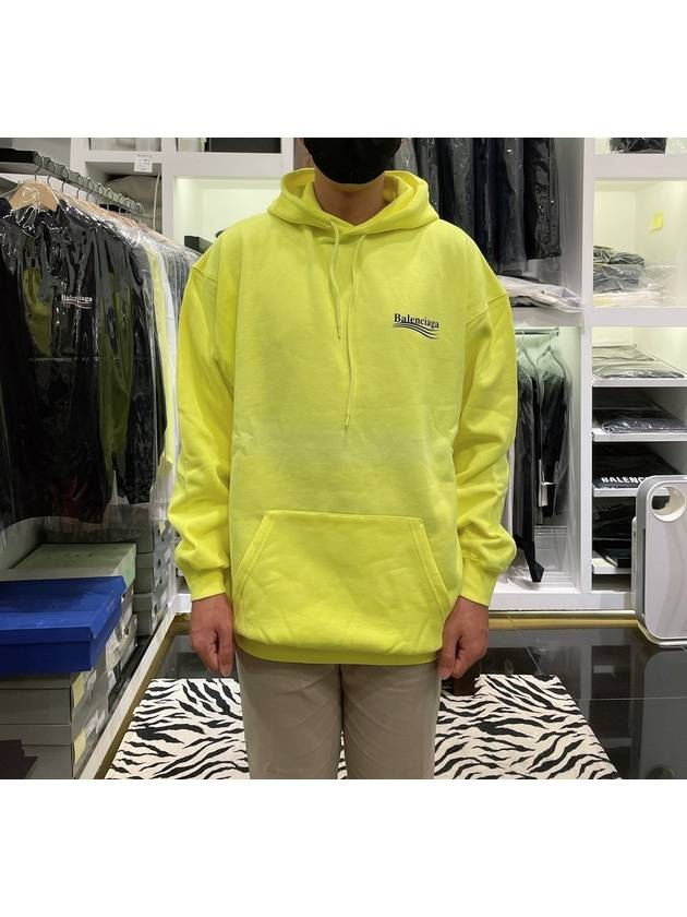 Luxury Balenciaga  Wave Logo Hoodie Sweatshirt Neon Yellow