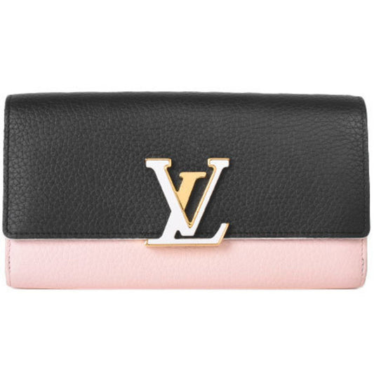 Louis Vuitton  Leather Long Wallet (Bi-Fold)