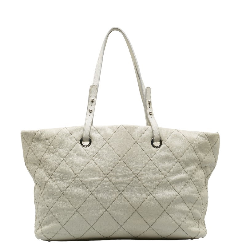 Chanel Mattress Cocomark houlder Bag  Bag Gray Leather Lady Chanel
