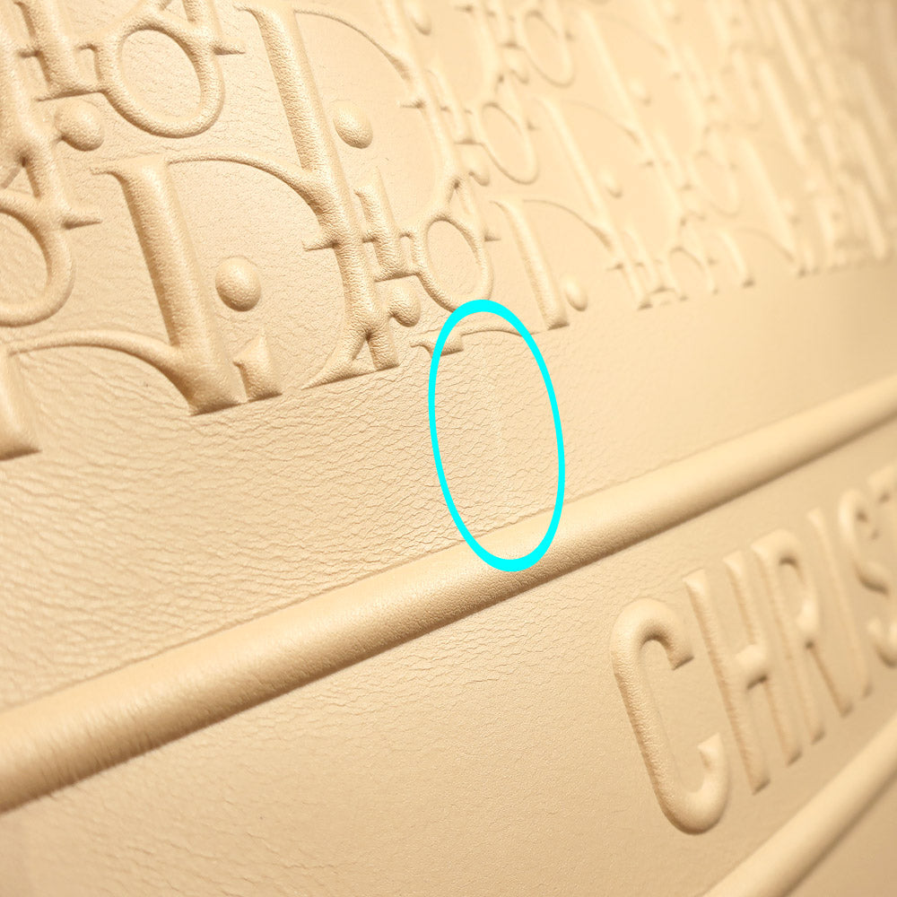 Oblique Embossed Leather Medium Book Tote