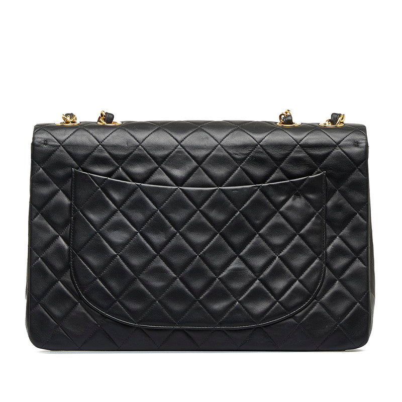 Chanel Decamatrasse 34 Cocomark ingle Flap Chain Shoulder Bag Black   Chanel