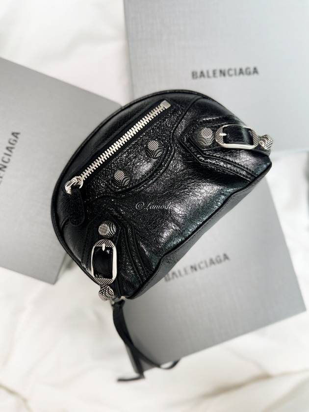 Luxury Balenciaga  Le Cagole Small Cosmetic Pouch Bag Black