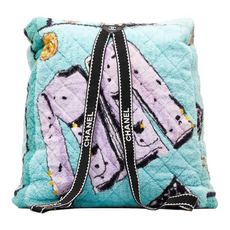 Chanel Pillage Rucksack Backpack Green Multicolor Cotton Lady Chanel