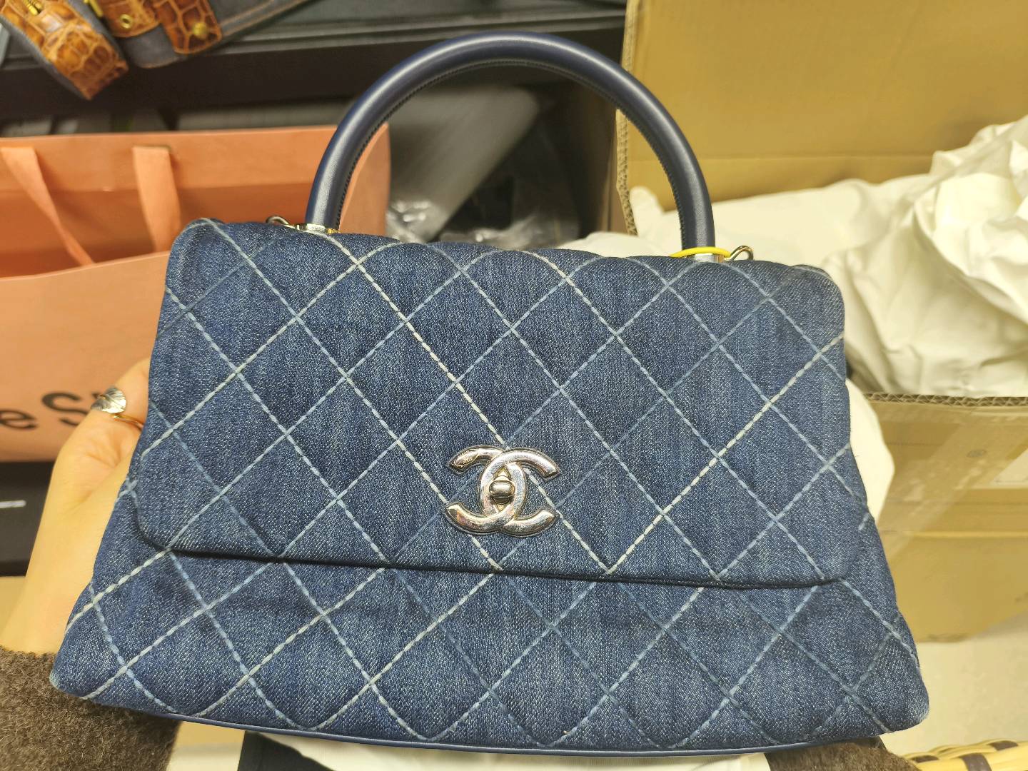 Chanel Coco Handle Canvas Handbag