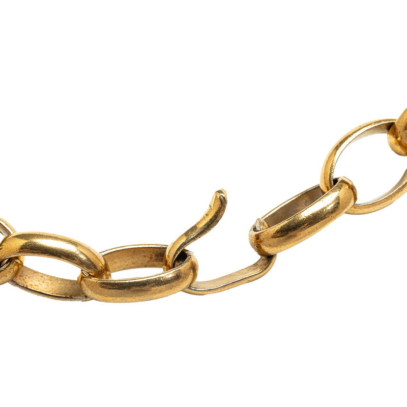 Chanel logo plate chain necklace g maquette ladies Chanel