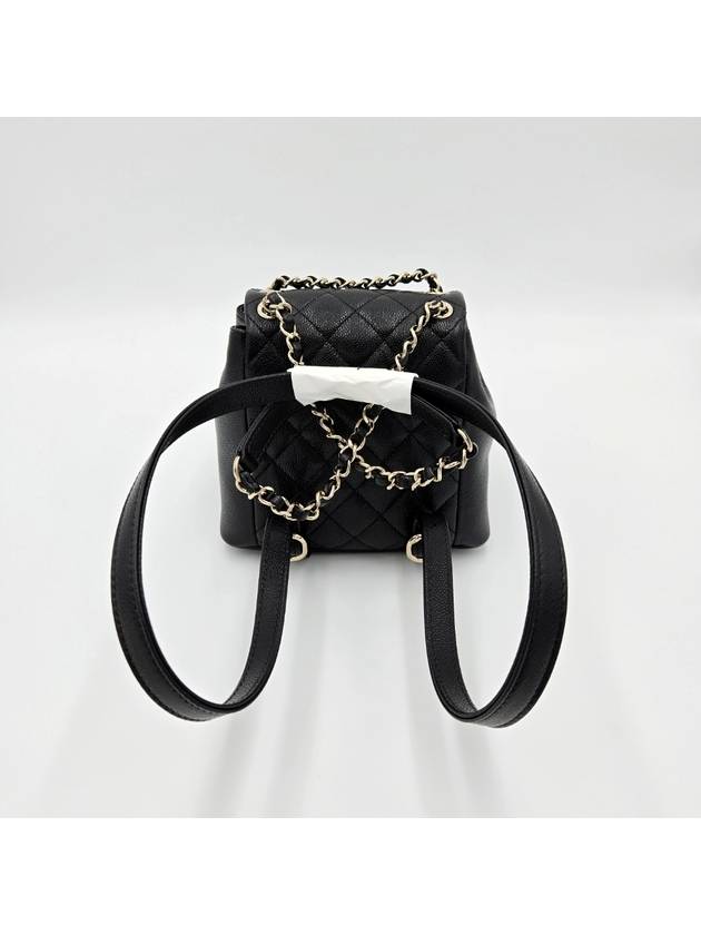 Duma Two Pocket Small Caviar Backpack Black Chanel