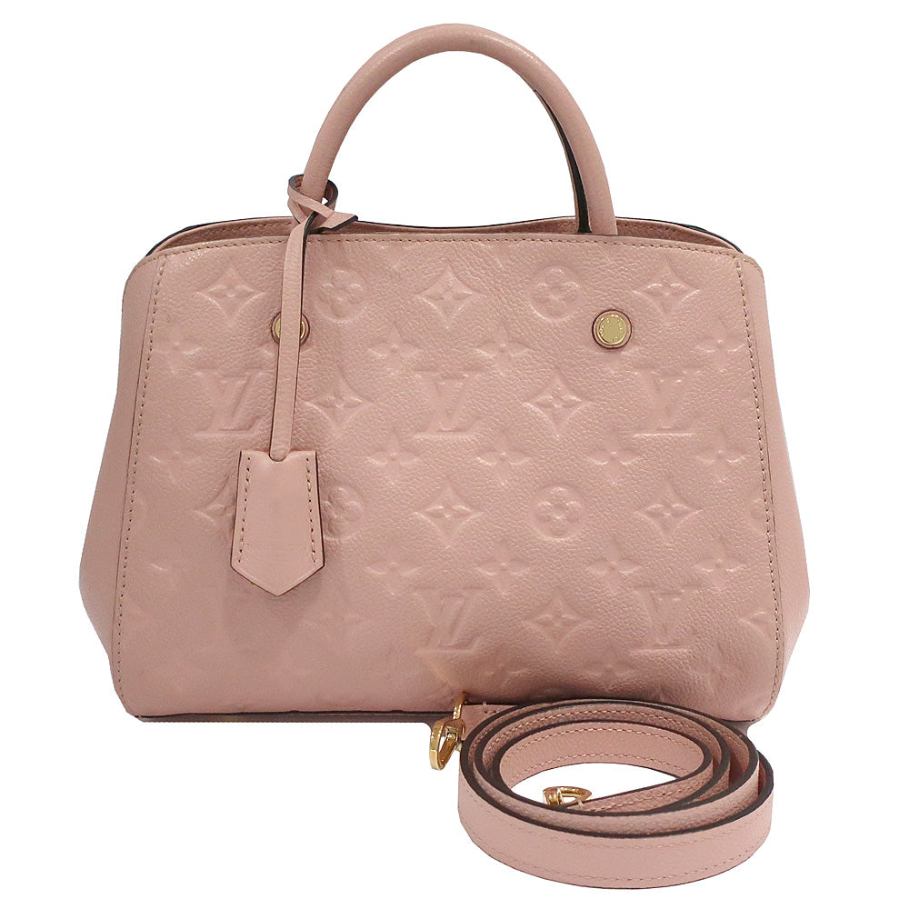 Louis Vuitton Montaigne BB Monogram Emplant M44123 Rose Puddle Pink G   Women 2WAY Shoulder  Preservation Bag