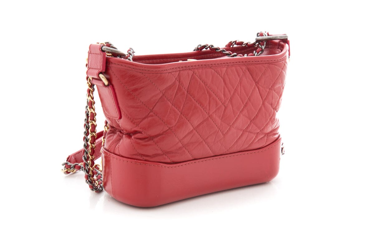 Chanel Red Small Gabrielle mixed metal hardware HandBag