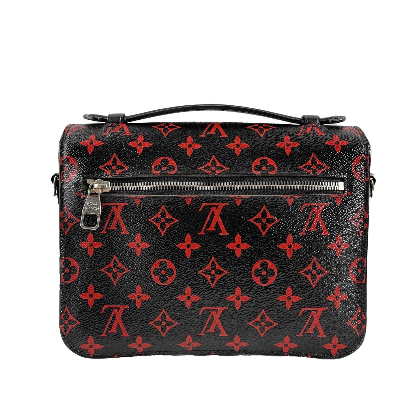 LOUIS VUITTON Very Good Monogram Infrarouge Pochette Metis Black/Red Crossbody