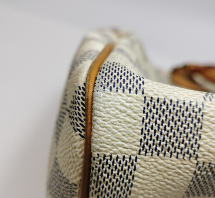 Preloved LV Louis Vuitton Damier Azur speedy 30 bag white 30cm*21cm*17.5cm 250210781057004