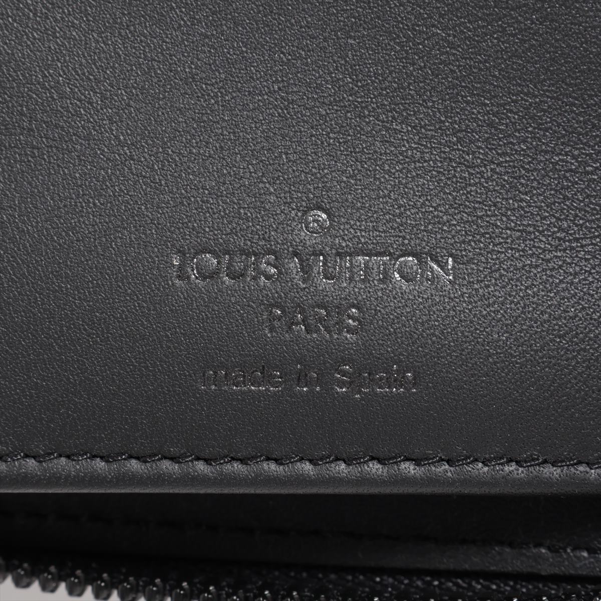 Louis Vuitton Shadow Zippy Wallet Vertical M62902 Black Round Zippe Wallet