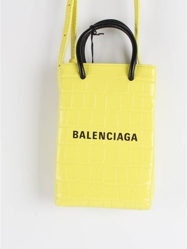 Luxury Balenciaga  Crocodile cross bag yellow