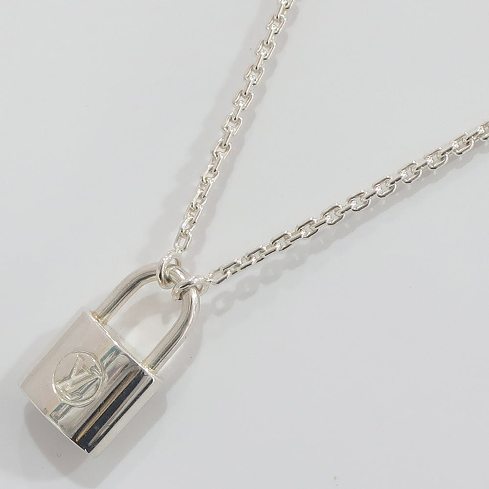 Louis Vuitton Necklace Panthenic Lock Q93559 approximately 50cm  Accessories Ag925 Silver LV Logo approximately 8.2g Warranty Bag Box