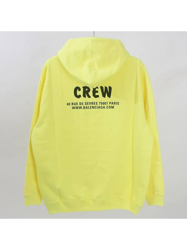 Luxury Balenciaga  Logo Print Cotton Hoodie Yellow