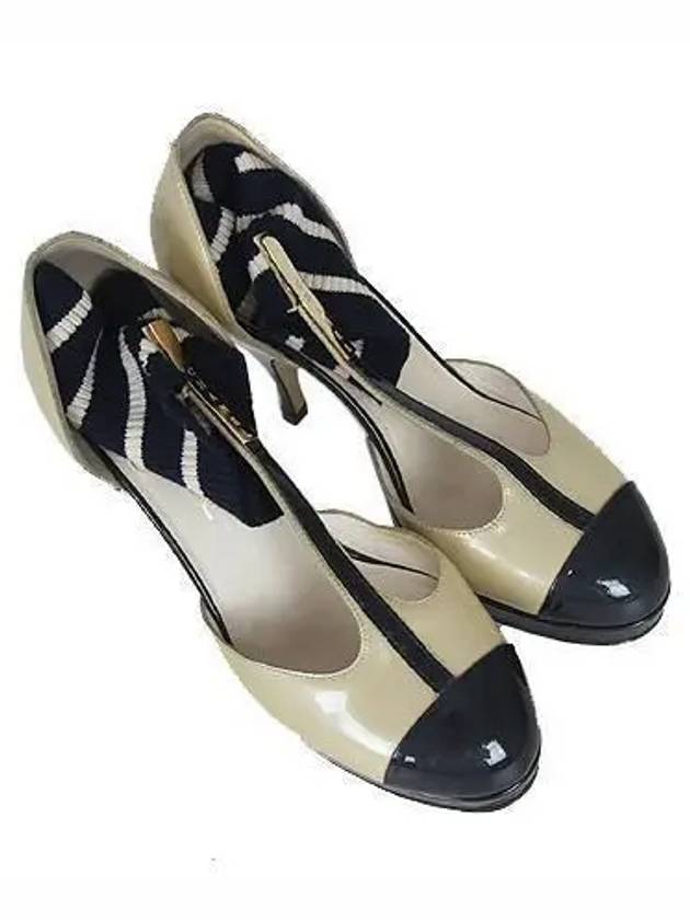 Black Ivory Patent Ankle Warmer Women s Shoes No 230 Chanel