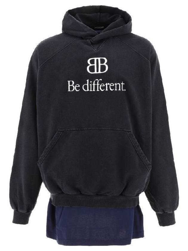 Luxury Balenciaga  BB Logo Hoodie Black