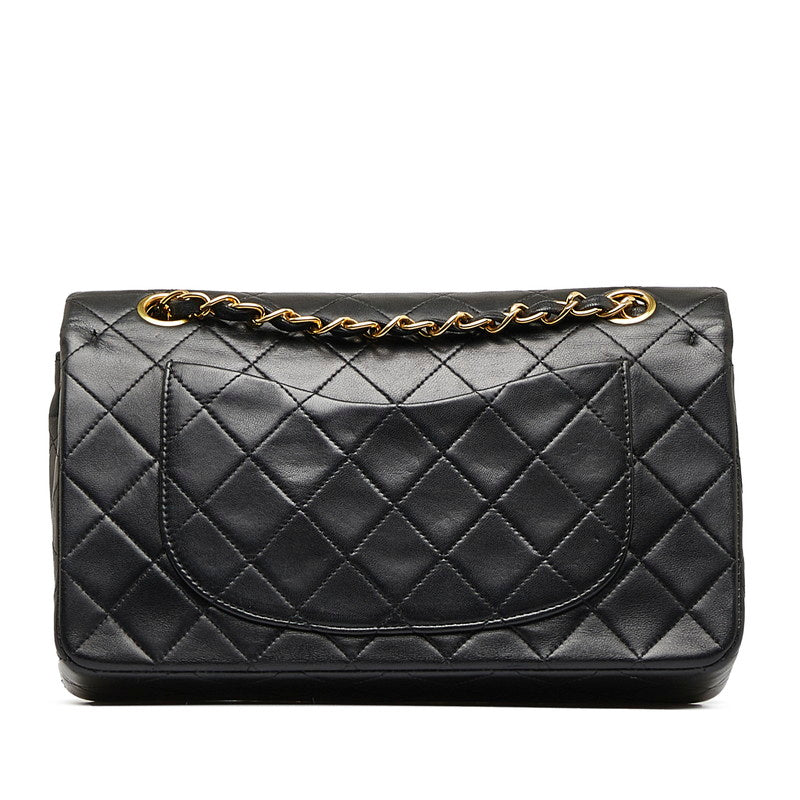 Chanel Mattress 23 Double Flat Gold  Chain houlder Bag Black  S  Chanel