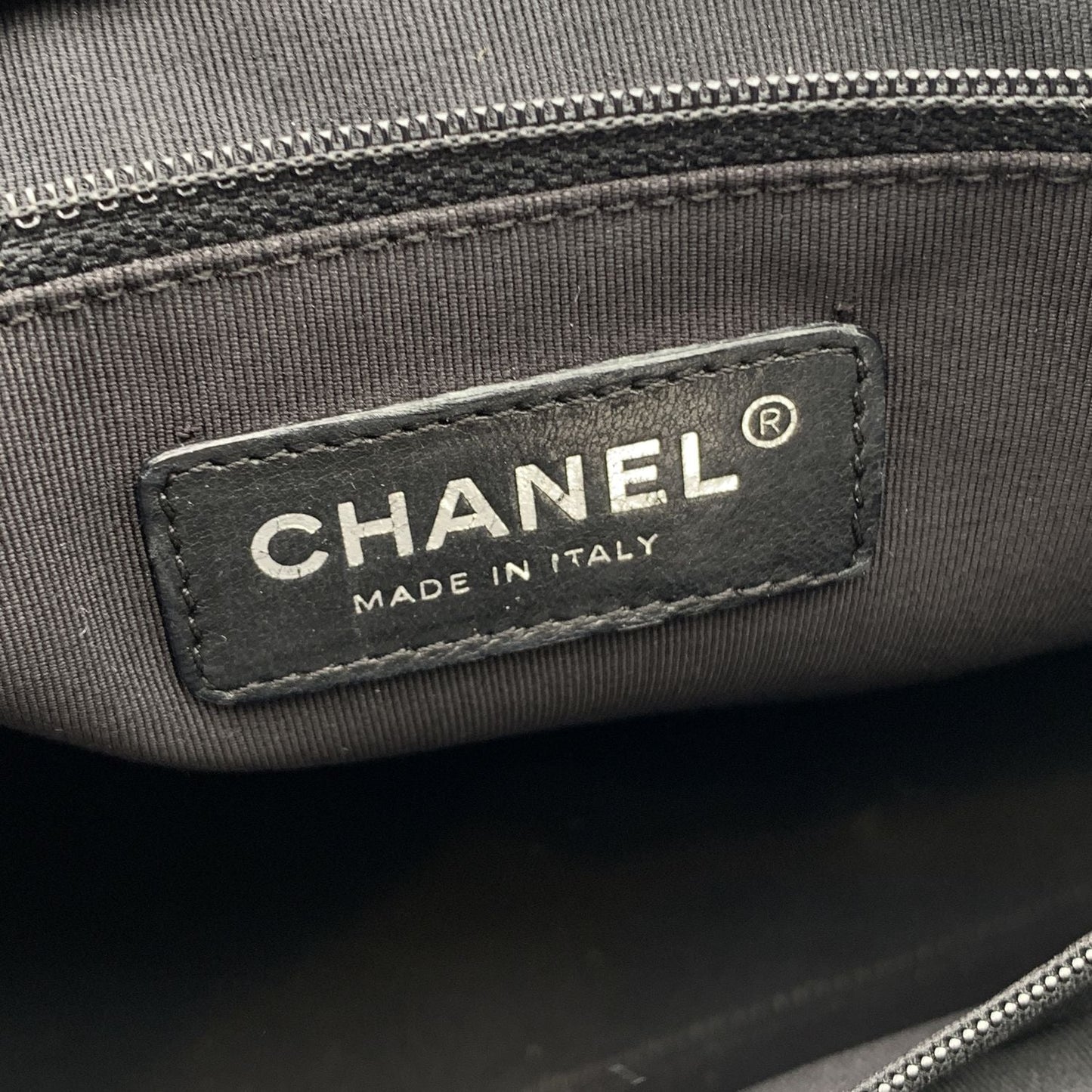 CHANEL Black Pebbled Leather Executive Tote Bag Handbag 2000S